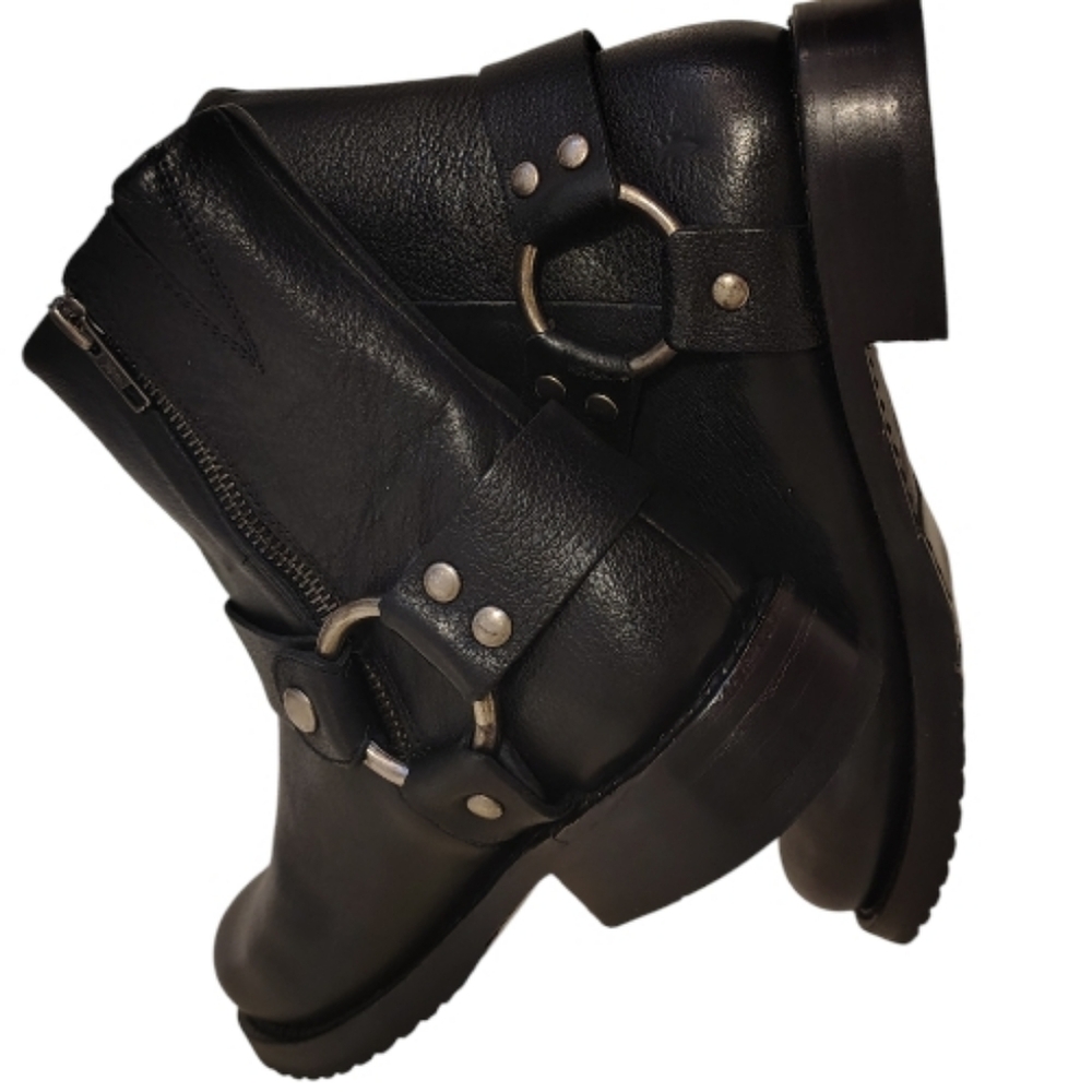 Frye Women’s Veronica Flex Harness Boots – Black Leather – Size 8.5 - Picture 4 of 15